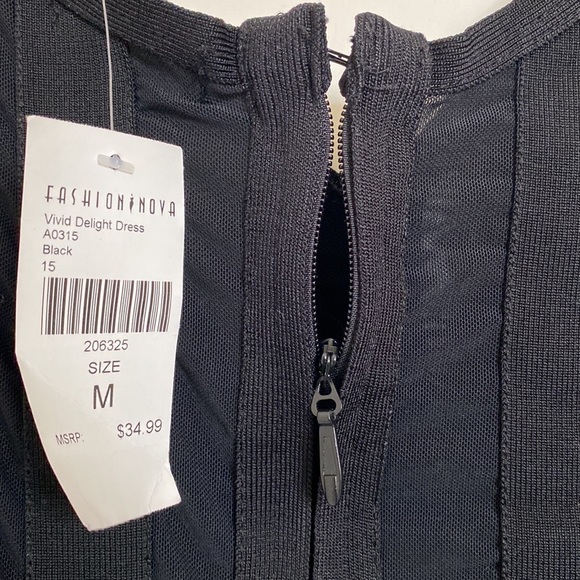 Black Vivid Delight, Fashion Nova Dress, Size M - Picture 7 of 7